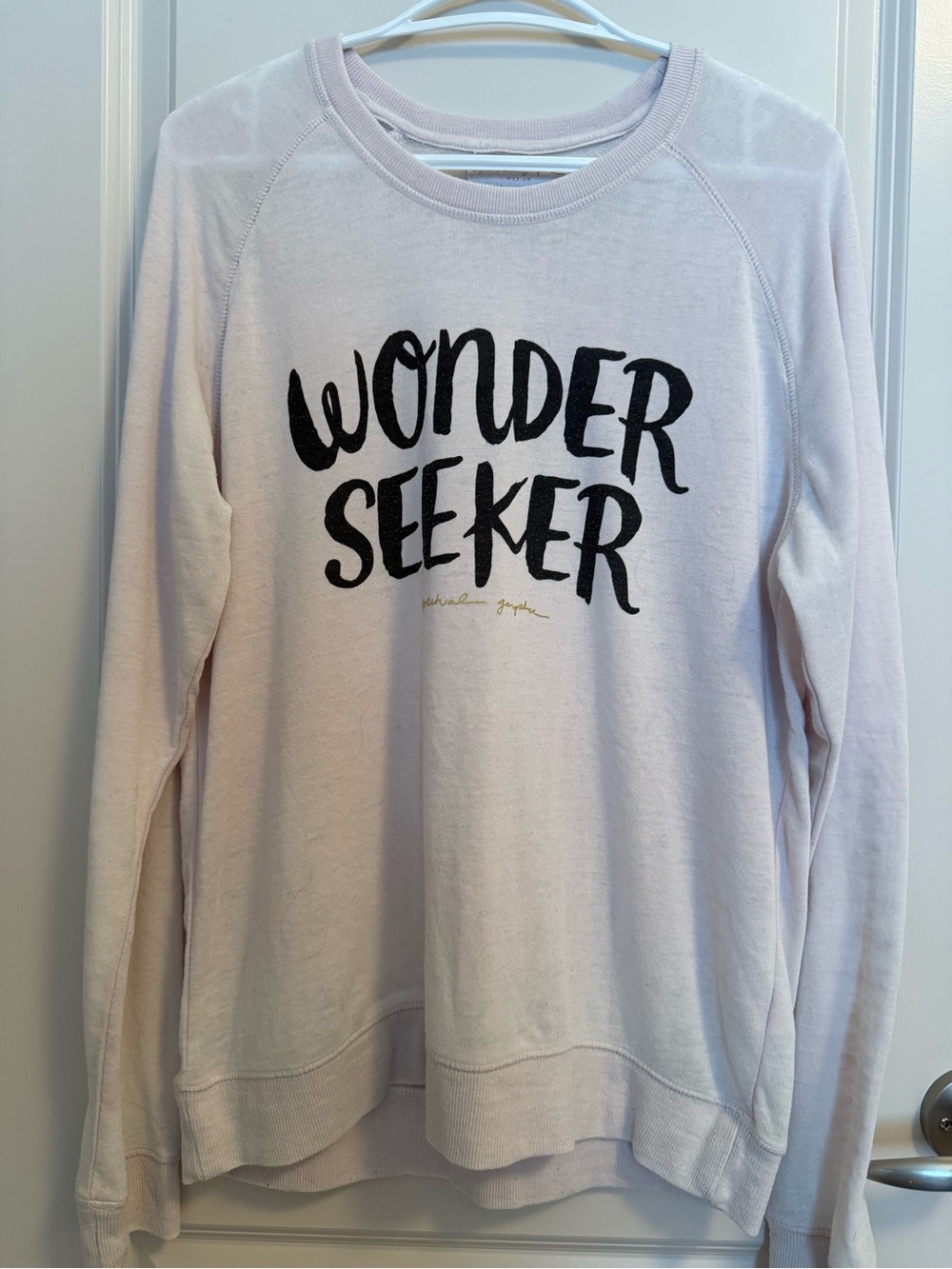 Spiritual Gangster Wonder Seeker Crewneck Sweater - Pale Pink